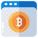 Sitio Web De Bitcoin Sitio Web De Criptomonedas Criptografia En Linea Icono