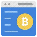 Sitio Web Bitcoin Efectivo Electronico Criptomoneda En Linea Icono