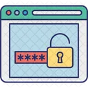Sitio Web Bloqueado Necesita Contrasena Sitio Web Protegido Icono