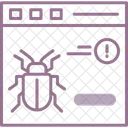 Error Del Sitio Web Virus Navegador Icono