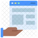 Cuidado Del Sitio Web Dar Sitio Web Icono