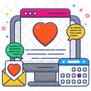 Sitio Web De Amor Amor En Linea Amor Digital Icono