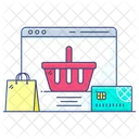 Compras En Linea Compras Web Sitio Web De Compras Icono