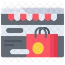 Sitio Web De Compras Compras En Linea Comercio Electronico Icono