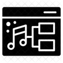 Sitio Web De Musica Musica En Linea Navegador De Canciones Icono