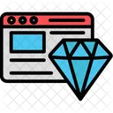 Sitio Web De Diamantes Diamante Premium Icon