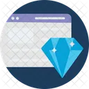 Sitio Web De Diamantes Diamante Premium Icono