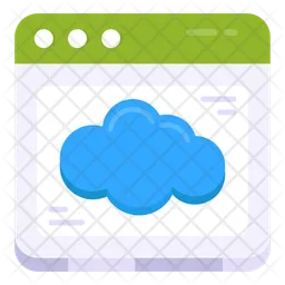 Sitio web en la nube  Icono