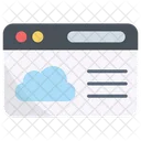 Sitio web en la nube  Icono