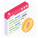 Moneda Ethereum Sitio Web Criptografico Sitio Web Ethereum Icono