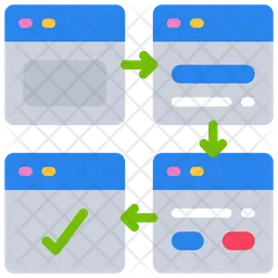 Flujo del sitio web  Icono