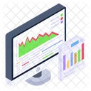 Estadisticas Web Infografia De Sitios Web Datos En Linea Icon