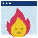 Sitio web de fuego malvado  Icono