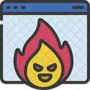 Sitio web de fuego malvado  Icono