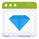 Sitio Web Premium Pagina Web Premium Diamante En Linea Icono