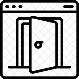 Puerta trasera del sitio web  Icono