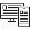 Sitio web responsivo  Icono
