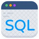 Web Sql Sql En Linea Sitio Web Sql Icono