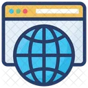 Sito Web Internazionale Web Globale World Wide Web Icon