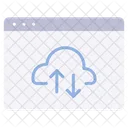 Dati cloud del sito web  Icon