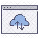 Dati cloud del sito web  Icon