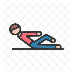Sitting And Stretching  Icon