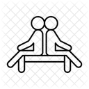 Sitting On A Bench Sitting Bench Icon