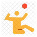 Sitting Volleyball Para Sports Net Icon