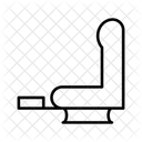 Sitz mit Fußstütze  Symbol