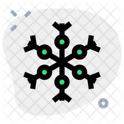 Six Circle Snowflake  Icon