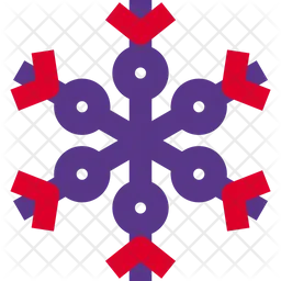 Six Circle Snowflake  Icon