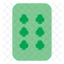 Six Of Clubs  Icon