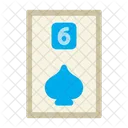 Six Of Spades Poker Card Casino Icon