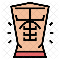 Six Pack Icon Download in Colored Outline Style Six Pack Icon Download in Colored Outline Style