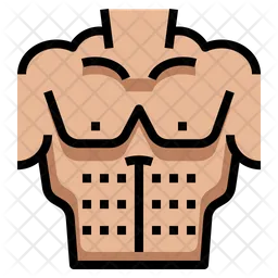 Sixpack abs Icon - Download in Colored Outline Style