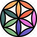 Flower Petals Rosette Icon