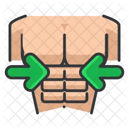 Sixpack abs Icon - Download in Colored Outline Style