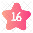 Sixteen Number Shapes And Symbols Icon