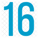 Sixteen Numbers Icon