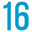 Sixteen Numbers Icon