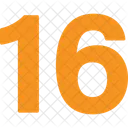 Sixteen Numbers Numeric Icon