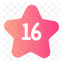 Sixteen Number Shapes And Symbols Icon