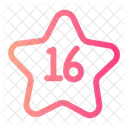 Sixteen Number Shapes And Symbols Icon