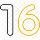 Sixteen Count Counting Icon