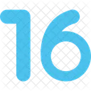 Sixteen Count Counting Icon