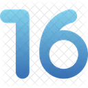 Sixteen Count Counting Icon