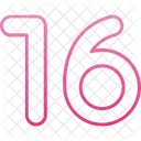 Sixteen Count Counting Icon