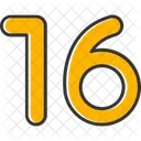 Sixteen Count Counting Icon