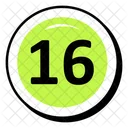 Sixteen Number  Icon