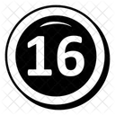 Sixteen Number  Icon